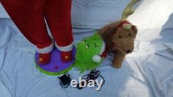 Rare Animated life size dancing singing Gemmy Santa Grinch who stole Christmas