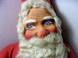 Rare Antique Christmas Large 26 Santa Claus Holiday Figure Plush Doll