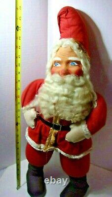 Rare Antique Christmas Large 26 Santa Claus Holiday Figure Plush Doll