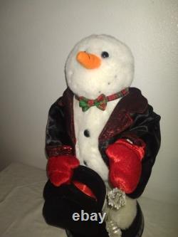 Rare HTF Gemmy Animated Snow Miser Snowman Singing Spinning Snowflake Works
