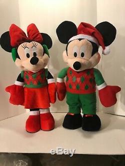 Rare- Minnie and Mickey Mouse Pair Holiday Greeters 35th Anniversary New with Tags