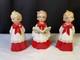 Rare Original Set Of 3 Josef Originals Naughty Choir Boys Christmas Figures