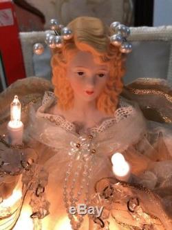 Rare TELCO Motionette ANGEL Treasure Chest CHRISTMAS LIGHTED ANIMATED Porcelain