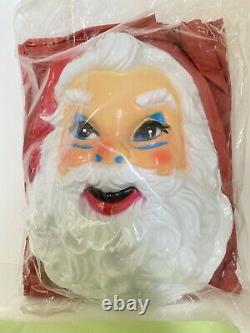 Rare VNT 5ft 1958 Santa Claus Plastic Face Christmas Stuffed Plush Decoration