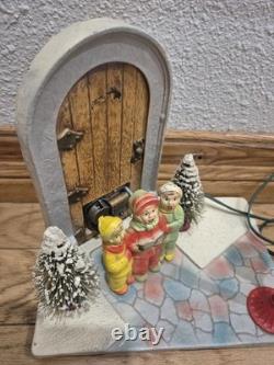 Rare Vintage 1930's, 1940's Noma Glolite Singing Carollers, Lights Up Christmas