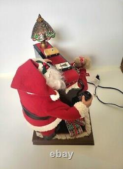 Rare Vintage Holiday Creations Sing Along With Santa And Girl Motionette