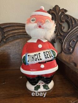 Rare Vintage Midcentury Bobble Head Santa Claus? Decanter With Googly Eyes