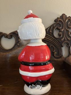Rare Vintage Midcentury Bobble Head Santa Claus? Decanter With Googly Eyes