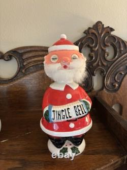 Rare Vintage Midcentury Bobble Head Santa Claus? Decanter With Googly Eyes