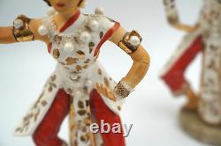 Rare Vintage Ucagco Ceramics Japan Figurines Traditional Dancers As-Is
