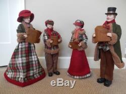 Raz Imports 18.5 Plaid Carolers Set of 4