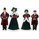 Raz Imports Charles Dickens Carolers Set Of 4 16 To 18 Christmas Green Red 784