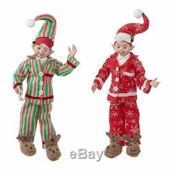 Raz Imports Happy Hollydays 16 Posable Elf Asst of 2