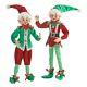 Raz Imports Santa's Little Helpers 16 Posable Elf Asst Of 2 Green