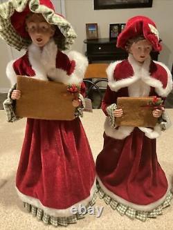 Raz Imports Set of 4 Collectible Christmas Carolers Figurines 16-18 Tall NWTs