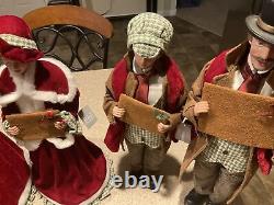 Raz Imports Set of 4 Collectible Christmas Carolers Figurines 16-18 Tall NWTs