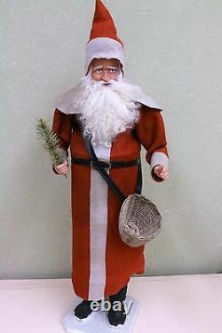 Red Santa with Basket by Two Sisters Studios NEW Christmas Candy Container