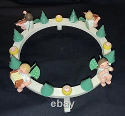 Retired! Vintage! Wendt Kuhn Wooden Erzgebirge'angel Advent Wreath