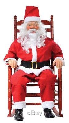 Rocking Chair Santa Claus Christmas Holidays Decorations Home Outdoor Life Size