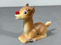 Rudolph Red Nose Reindeer Flashlight Vintage 1939 with Box, Non-Working READ