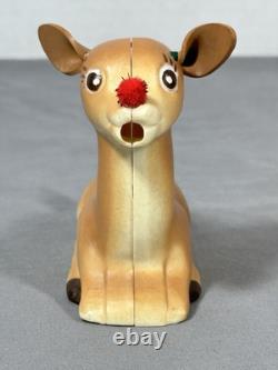 Rudolph Red Nose Reindeer Flashlight Vintage 1939 with Box, Non-Working READ