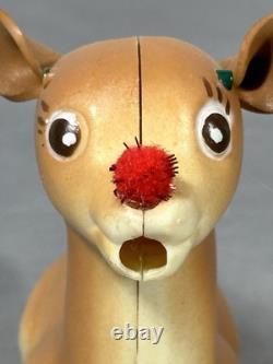 Rudolph Red Nose Reindeer Flashlight Vintage 1939 with Box, Non-Working READ