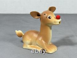 Rudolph Red Nose Reindeer Flashlight Vintage 1939 with Box, Non-Working READ