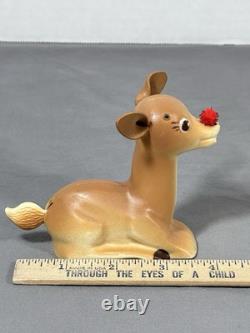 Rudolph Red Nose Reindeer Flashlight Vintage 1939 with Box, Non-Working READ