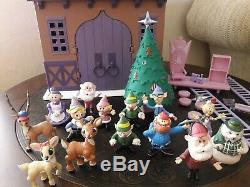 Rudolph The Island of Misfit Toys Santas Castle & Figure LOT AS-IS