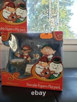 Rudolph the Red Nosed Reindeer Memory Lane Elves Musician Figures RARE Christmas