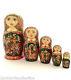 Russian Fairy Tale Firebird Nesting Doll Hand Carved Hand Painted Set