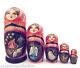 Russian Fairy Tale Tzar Saltan Nesting Doll Hand Carved Hand Painted Babushka