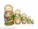 Russian Fairytale Story Turnip Hand Painted Nesting Doll Original Artwork Signed