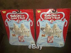 SANTA CLAUS IS COMIN' TO TOWN Winter & Warlock FIGURES with Toy Train+ MEMORY LANE