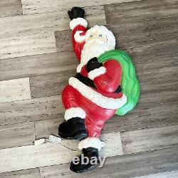 SANTA Climbing Hanging Blow Mold Christmas 38 Tall Grand Ventures Vintage RARE