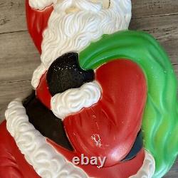 SANTA Climbing Hanging Blow Mold Christmas 38 Tall Grand Ventures Vintage RARE