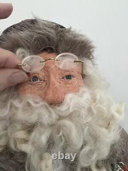 SANTA Father Christmas Vintage Made WithAntique & Vintage Items Artist Signed 22