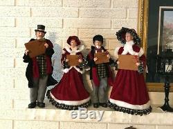 SET of 4 Christmas CAROLERS 18.5 Raz Imports 3752991