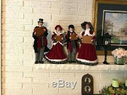 SET of 4 Christmas CAROLERS 18.5 Raz Imports 3752991