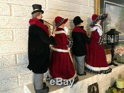 SET of 4 Christmas CAROLERS 18.5 Raz Imports 3752991