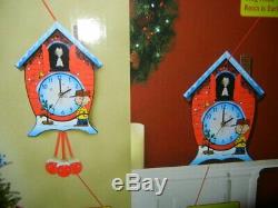 SNOOPY PEANUTS CHRISTMAS HOUSE MUSICAL CUCKOO CLOCK WALL or MANTEL