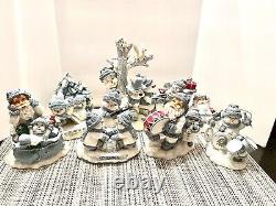 SNOW BUDDIES 1998-2000 Encore Group FIGURINES Lot of 8. Vtg