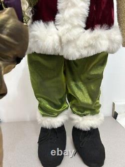 Santa Claus 36 Mark Roberts, Large Self Standing, WithJester Puppet, Teddy Bear