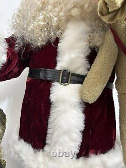 Santa Claus 36 Mark Roberts, Large Self Standing, WithJester Puppet, Teddy Bear