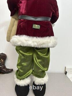 Santa Claus 36 Mark Roberts, Large Self Standing, WithJester Puppet, Teddy Bear