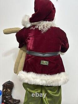 Santa Claus 36 Mark Roberts, Large Self Standing, WithJester Puppet, Teddy Bear