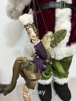 Santa Claus 36 Mark Roberts, Large Self Standing, WithJester Puppet, Teddy Bear