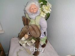 Santa Claus Doll With Basket Stone Soup Riding Easter Rabbit Artist McCall 2004