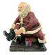 Santa Putting On Shoes Smiling Statue Hand Sculpted Signed Caww Studio Christmas