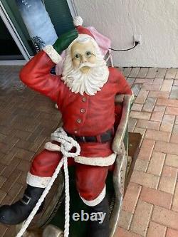 Santa, Sleigh and Reindeer Yard Display